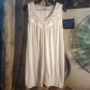 XXI  Embellished Sleeveless Boho Top